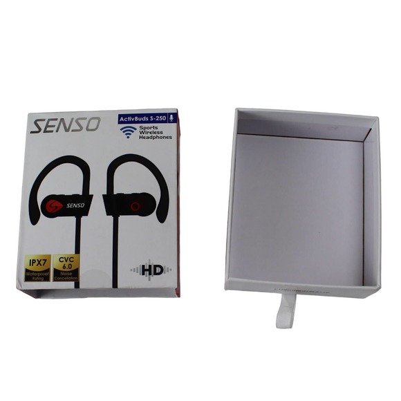 Senso ActivBuds S-250 Black HD Sound Headphones EMPTY BOX ONLY - Picture 2 of 12